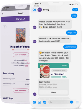 Booxly reading bookmark assistant  Facebook Messenger chatbot